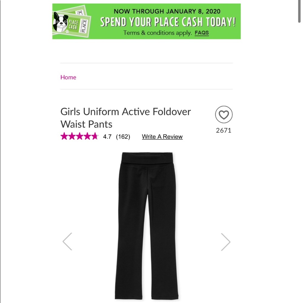 Girls fold over yoga pants. NWT
